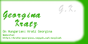 georgina kratz business card